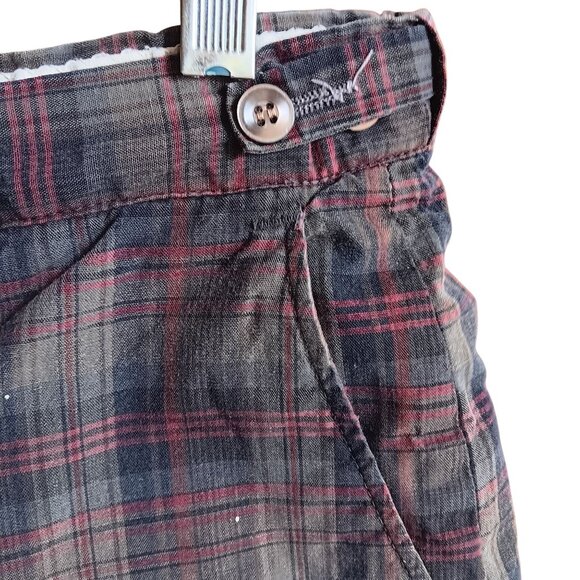 30W True Vintage 1960's Plaid Cotton Ivy league Shorts Side Buttons Golfer Prep - Picture 3 of 7